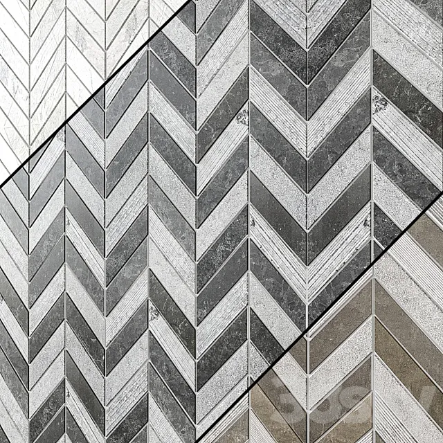 Limestone 3 types 3D Model