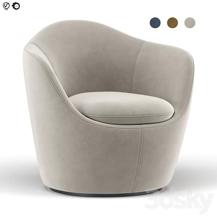 Lina swivel chair 3D Model