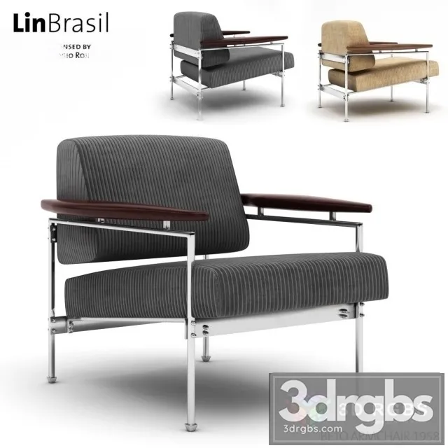 LinBrasil Beto Armchair 1958 3D Model Free