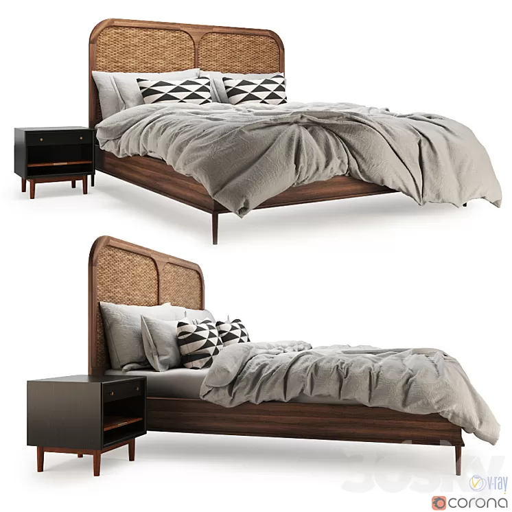 Lind & Almond - Sanders Bed 3D Model