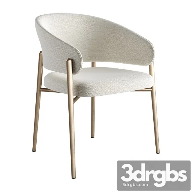 Linda Upholstered Fabric Chair With Armrests By Marelli 3D Model Free