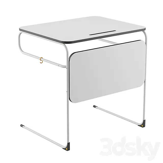 Line School Desk I Desk 3D Model