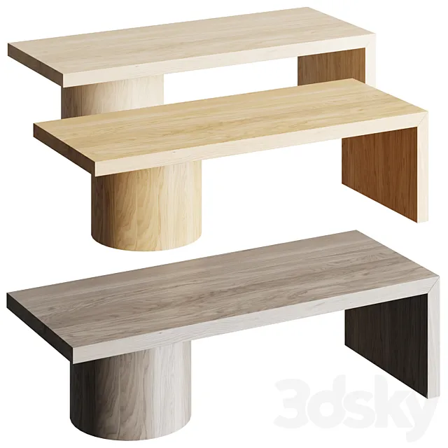 Linea Rectangular Cocktail Table 3D Model