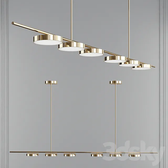 Linear chandelier 3D Model