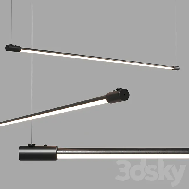 Linear LED Pendant Lamp 3D Model