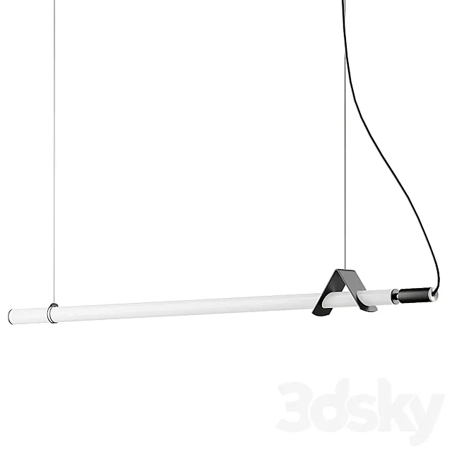 Linear Minimalist Tube Chandelier from Dilara 3D Model