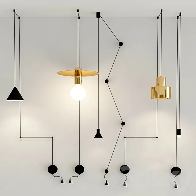 Linear sconces collection 3D Model