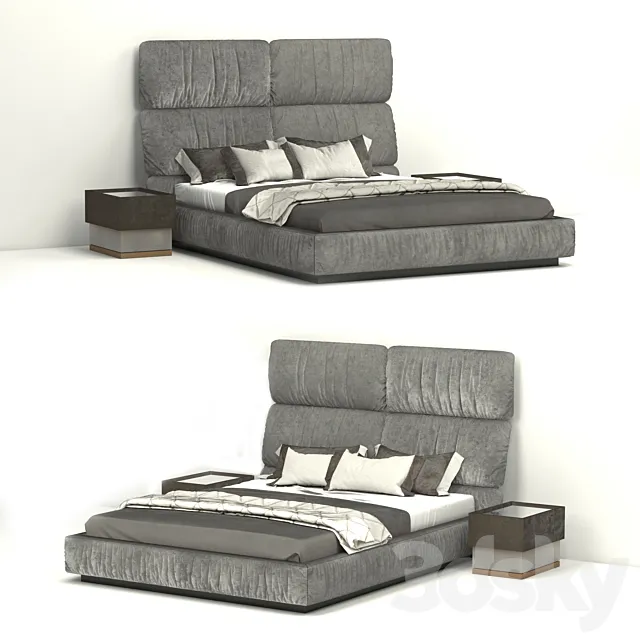linen bed 02 3DModel