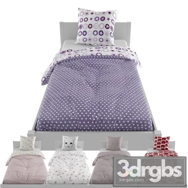 Linen Bed 2 3D Model Free