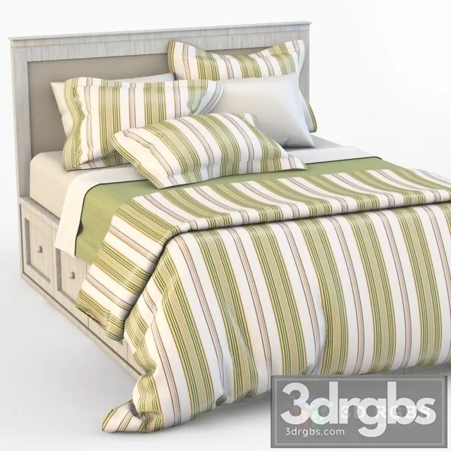 Linen Bed 3D Model Free
