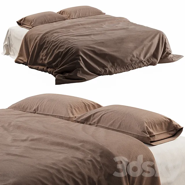 Linen bed linen Zara Home 04 3D Model