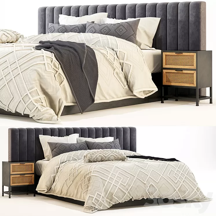 Linen house Bed 3D Model