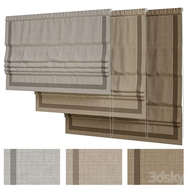 Linen Roman blind 3D Model
