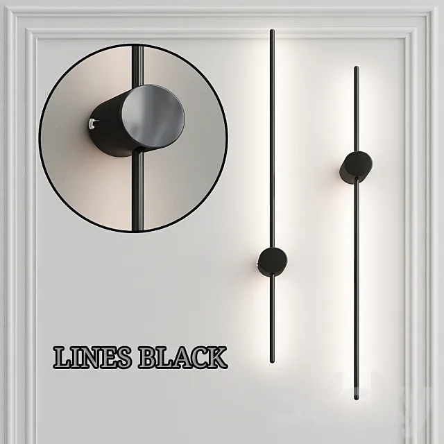 LINES BLACK 3D Model
