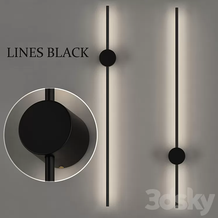 Lines Black 3D Model