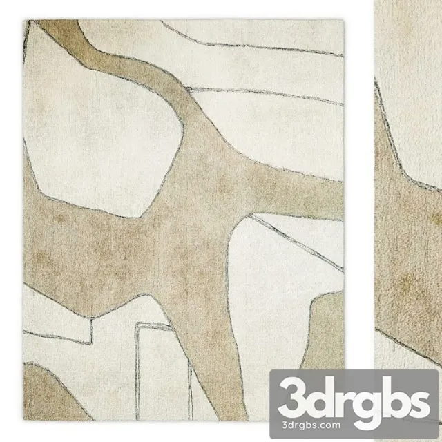 Lines ii fluide rug by toulemonde bochart 3D Model Free