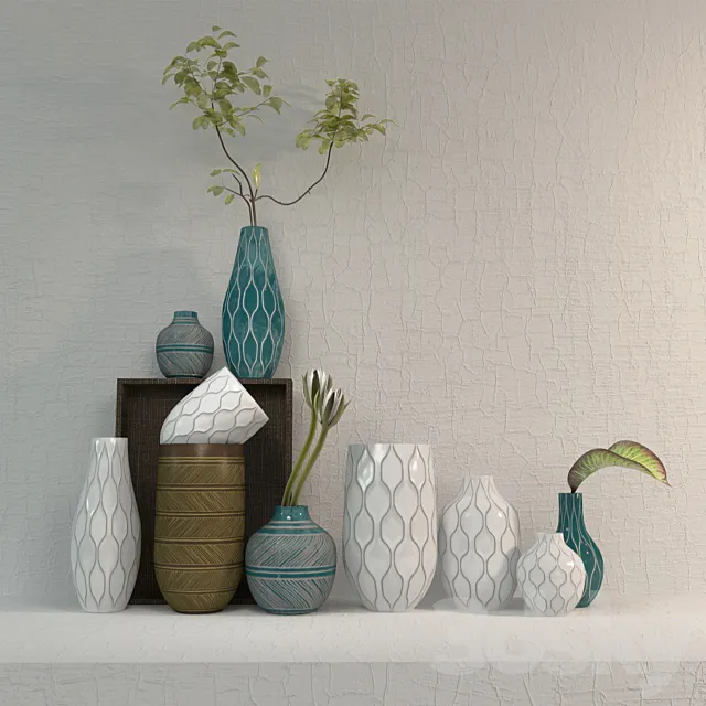 Linework Vases - Honeycomb west elm 3DModel