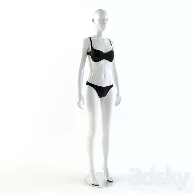 Lingerie Fashion Model 3D Model