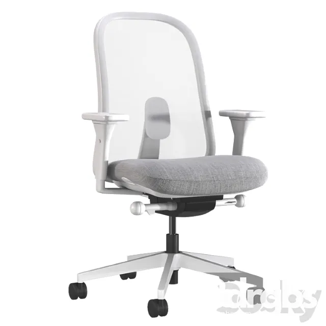Lino office swivel chair with armrests by herman miller 2 3D Model Free