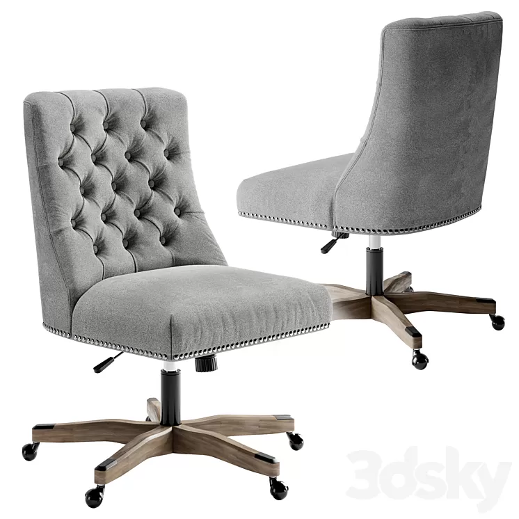 Linon Home Décor Honor Light Gray Office Chair Gray