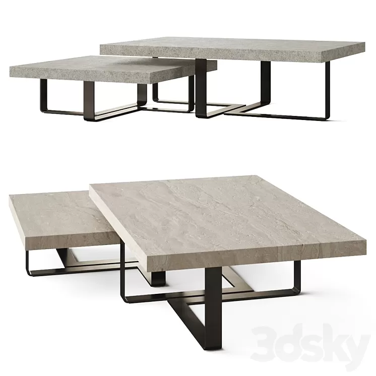 Linteloo Malibu Coffee Tables 3D Model Free