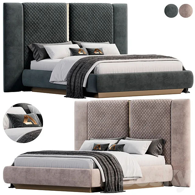 Lion karyola bed by Area mobilya 3D Model