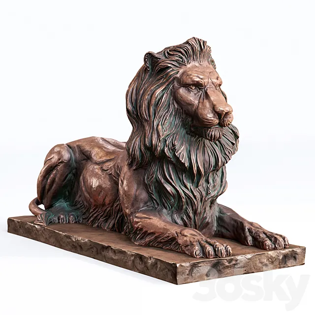 Lion Sculpture 3D Model