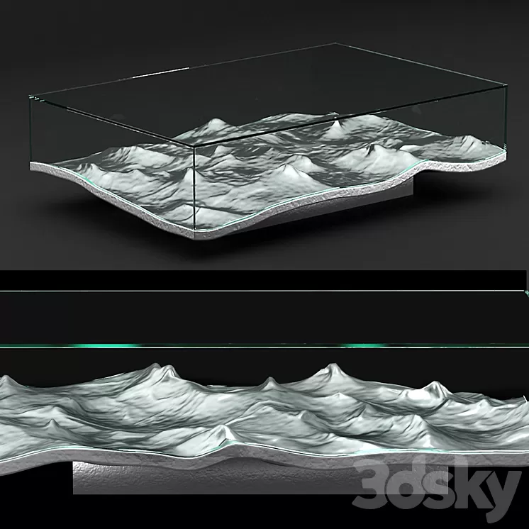 LIQUID ALUMINUM LOW TABLE 3D Model