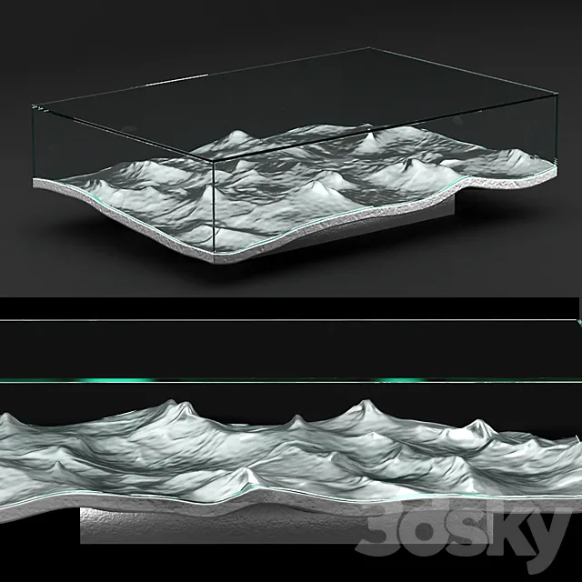 LIQUID ALUMINUM LOW TABLE 3DModel
