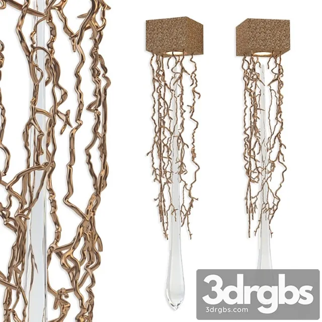 Liquid wall lamp serip 3D Model Free