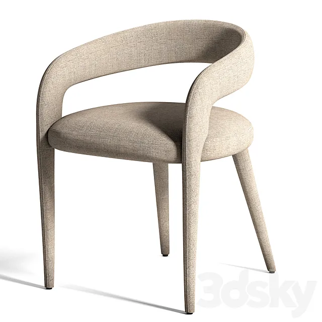 LISETTE GRAY DINING CHAIR 3D Model