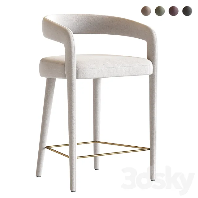 LISETTE WHITE COUNTER STOOL Free Download