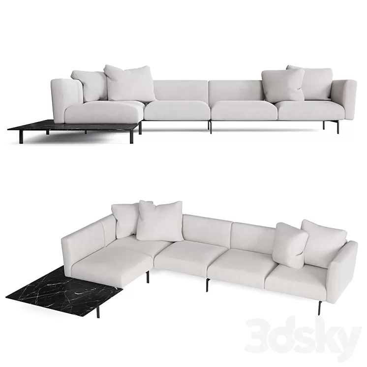 Lissoni Avio Sofa System by Knoll International 3D Model Free