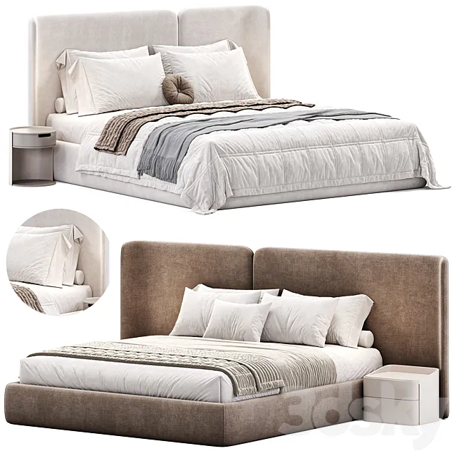 Lit Coffre Avec Sommier Relevant Molona 3D Model