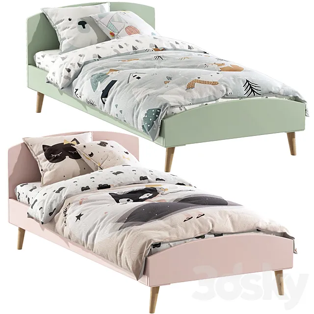 Lit enfant LIGNE CONFETTI - vert 3DModel