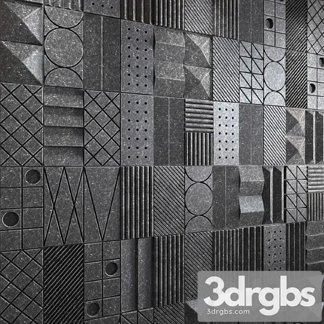 Lithea maioliche di pietra 3d wall tiles 3D Model Free