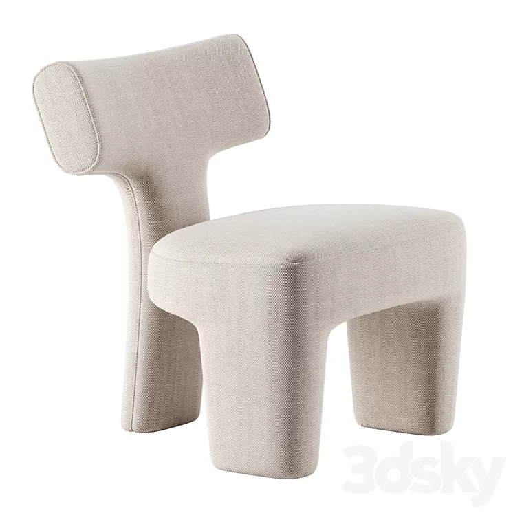 Litho Slipper chair by Pierre Frey 3D Model