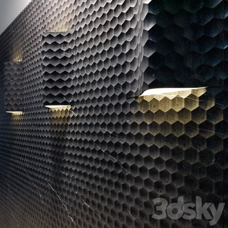 Lithos Design - Favo curve luce - Texture 3D Model