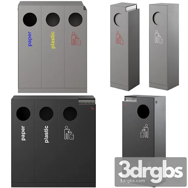 Litter bin crystal by mmcite 3D Model Free