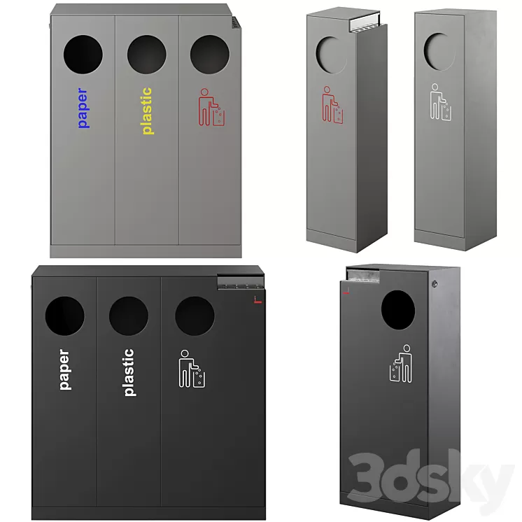 Litter bin Crystal by mmcite 3D Model