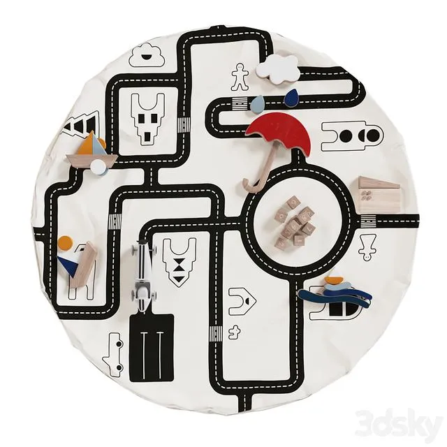 LITTLE VILLAGE BABY PLAY MAT by ooh-noo 3D Model