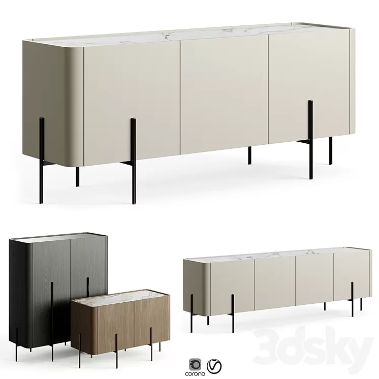 Liu Jo Caillou Low Cupboard 3D Model Free