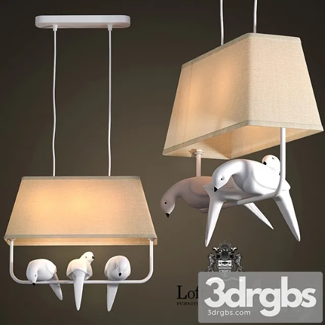 Liustra Bird Chandelier 3 3D Model Free
