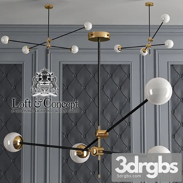 Liustra Bullarum Si 4 Chandelier 3D Model Free