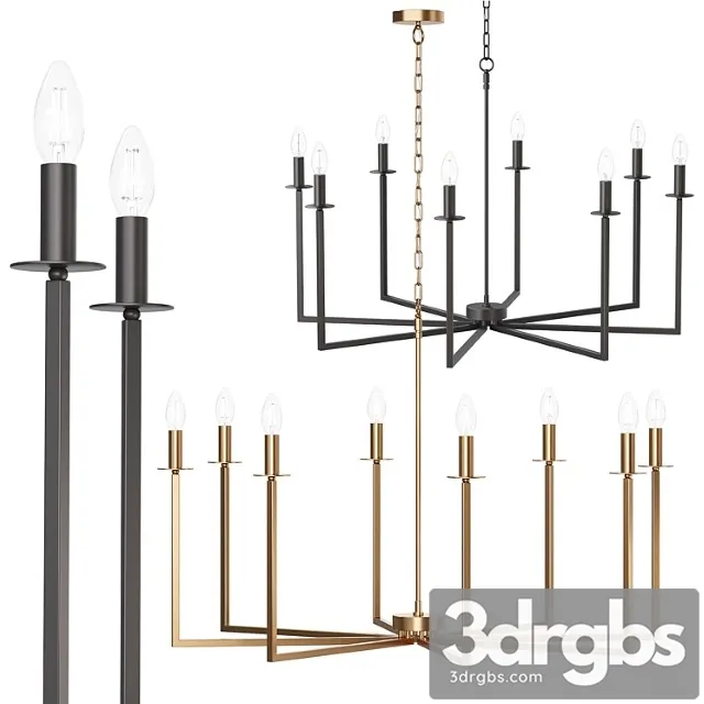 Liustra Cohen Brass Black 3D Model Free