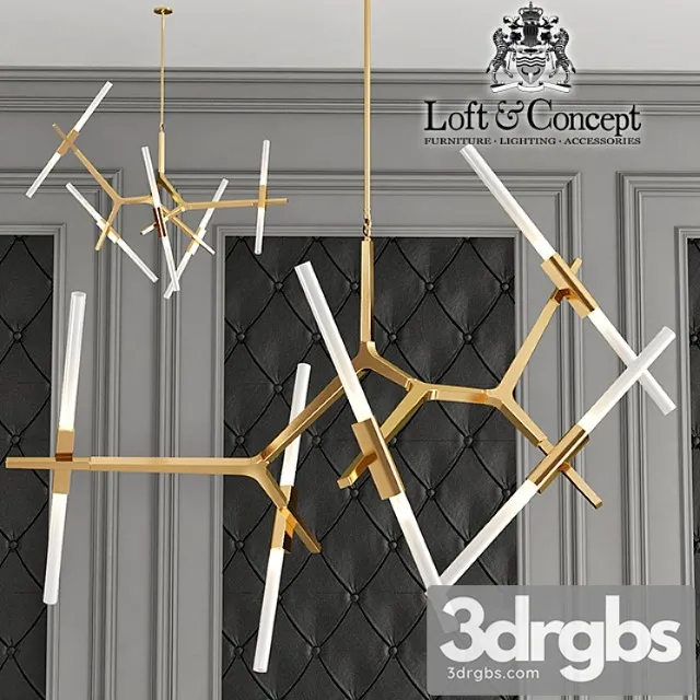 Liustra Roll And Hill Agnes Chandelier 10 3D Model Download