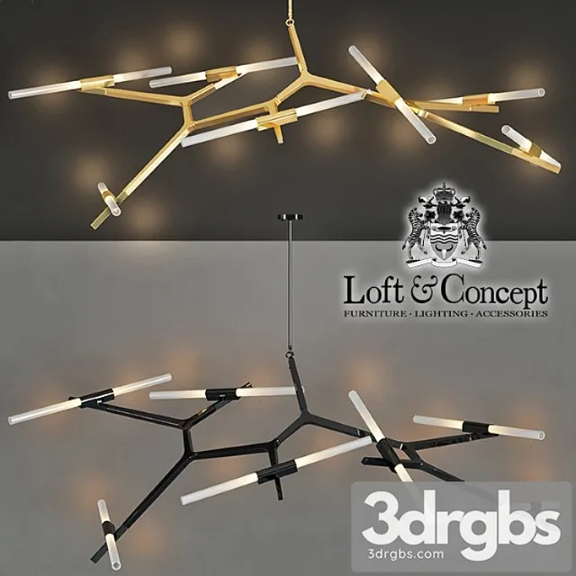 Liustra Roll And Hill Agnes Chandelier 14 3D Model Free