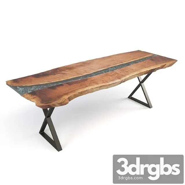 Live Edge River Table 1 3D Model Free