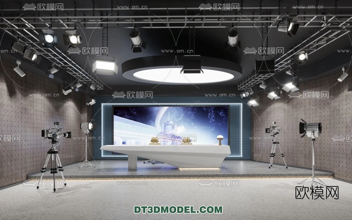 Live Stream Decoration 3D Model - 001