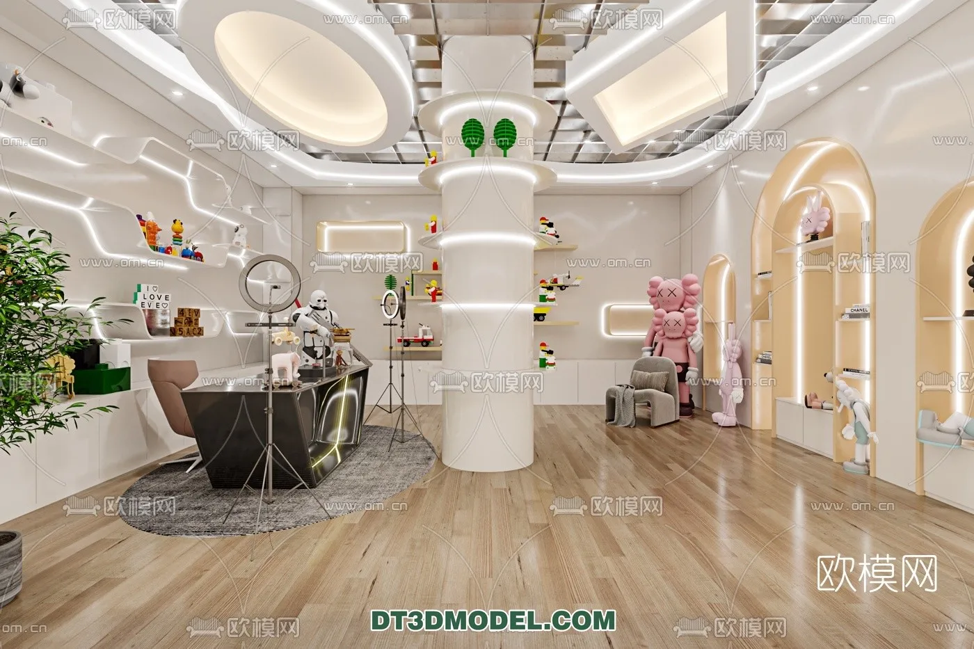 Live Stream Decoration 3D Model - 003